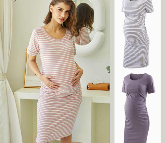 Best Short Sleeve Wrap Maternity Dresses
